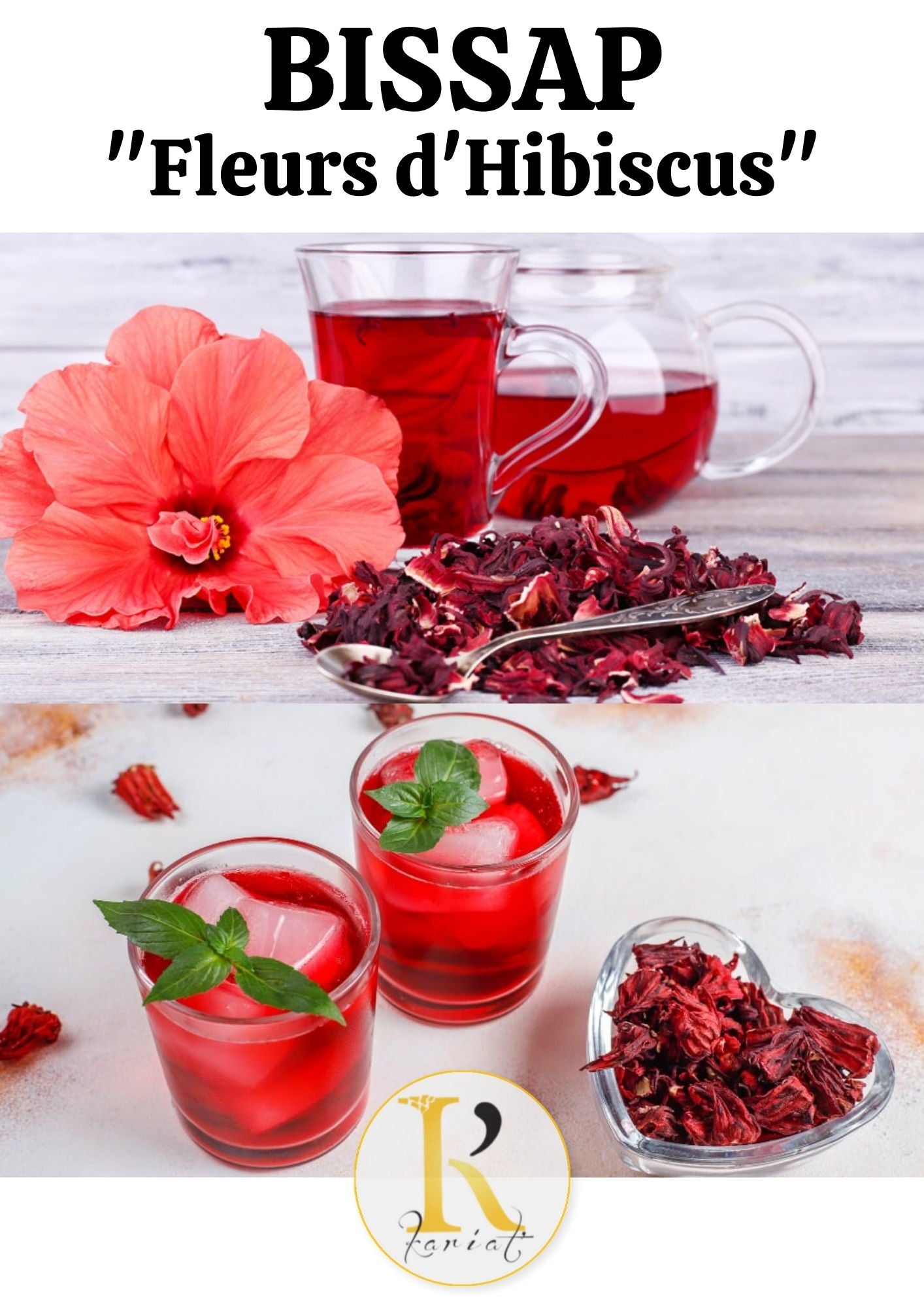 Fleurs d'hibiscus "BISSAP" bio et pure 5