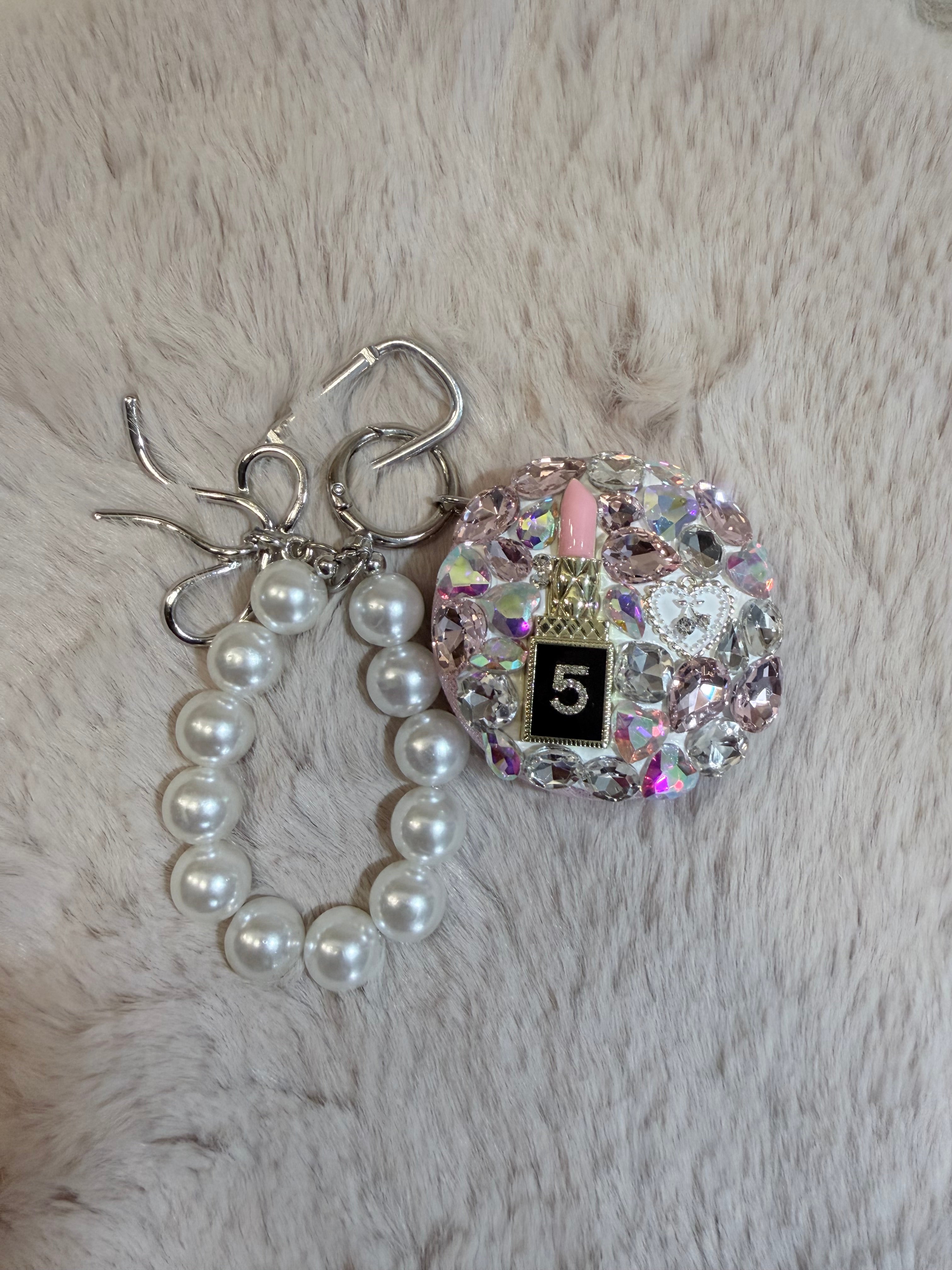 Miroir strass - porte clé 5