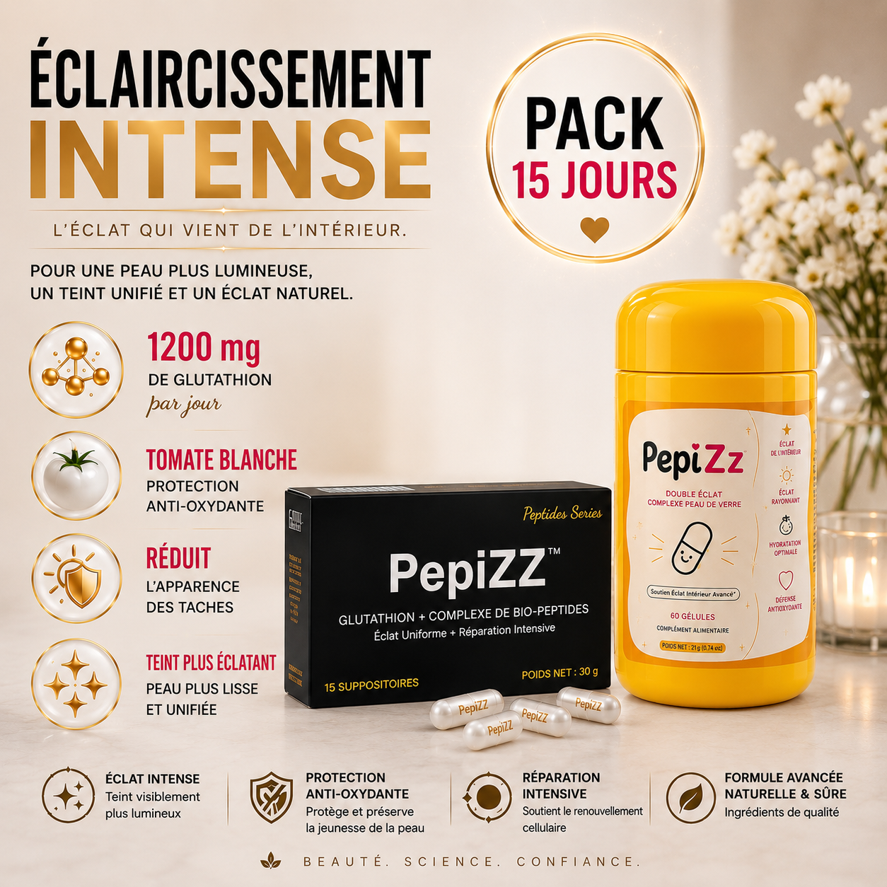 PepizZ™ – Glow, Élasticité et Vitalité de la Peau 2