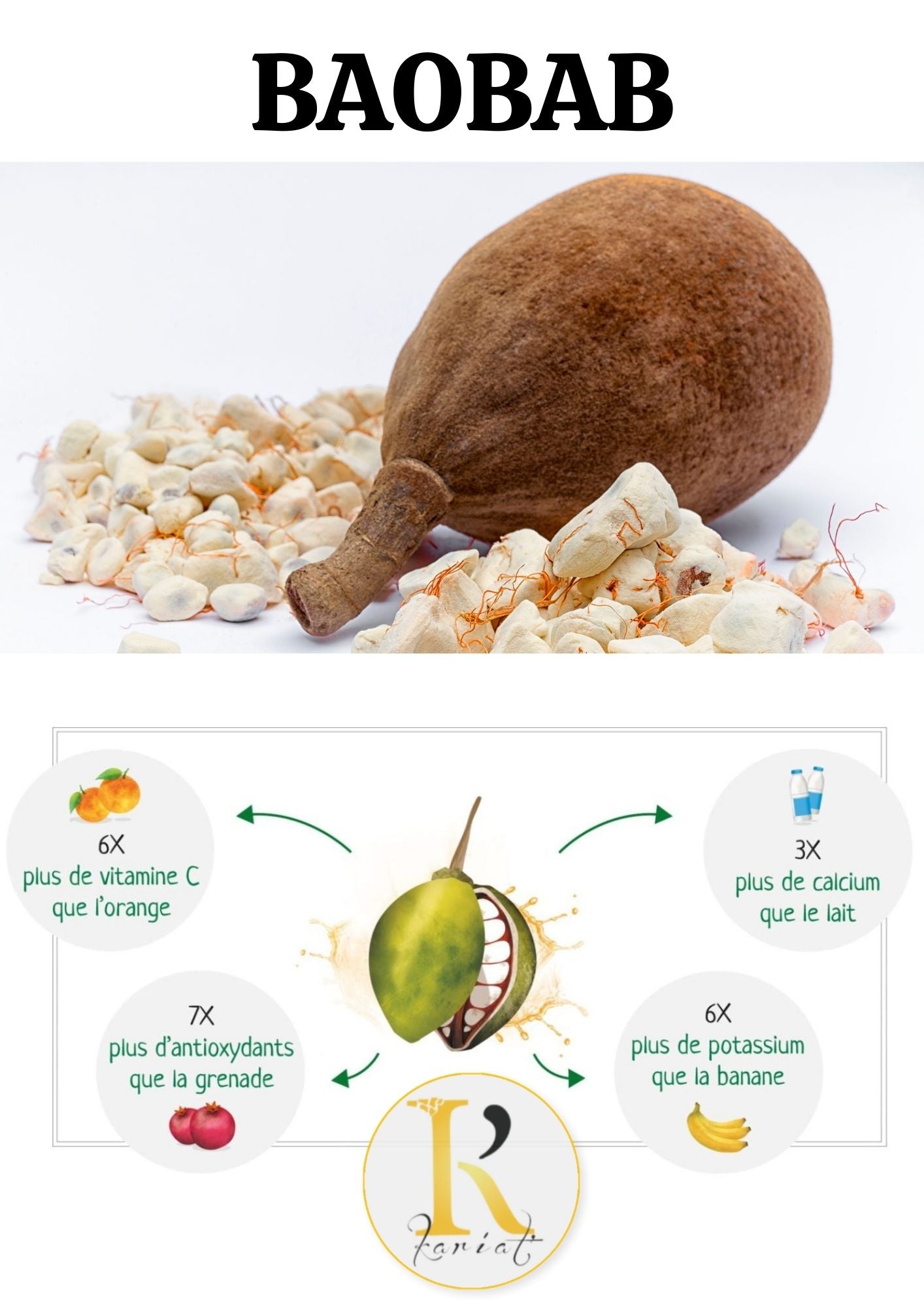 Poudre de baobab PUR & BIO 3