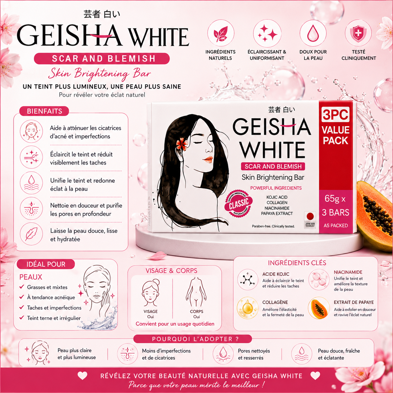 Gommage Savon Geisha - 90X - Himalayan Teint Parfait 4